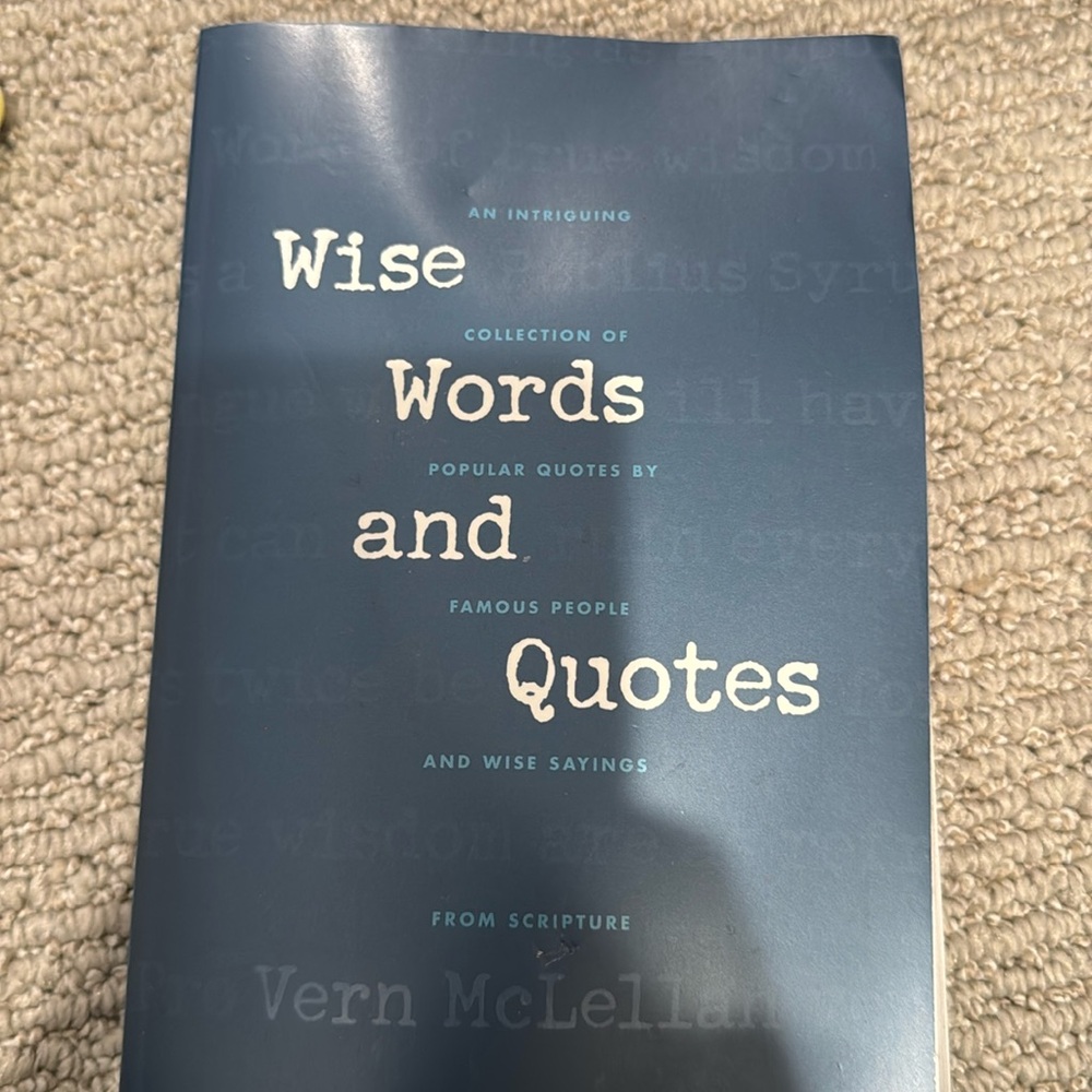 Wise worded & quotes from scripture book